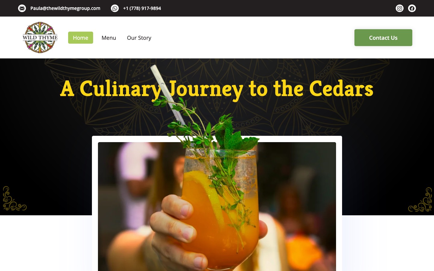 The current homepage